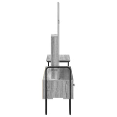 vidaXL Dressing Table Grey Sonoma 100 x 36.5 x 136 cm Engineered Wood 6