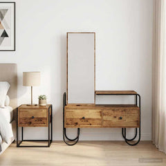 vidaXL Dressing Table Old Wood 100 x 36.5 x 136 cm Engineered Wood 1