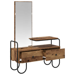 vidaXL Dressing Table Old Wood 100 x 36.5 x 136 cm Engineered Wood 4