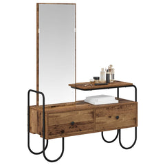 vidaXL Dressing Table Old Wood 100 x 36.5 x 136 cm Engineered Wood 3