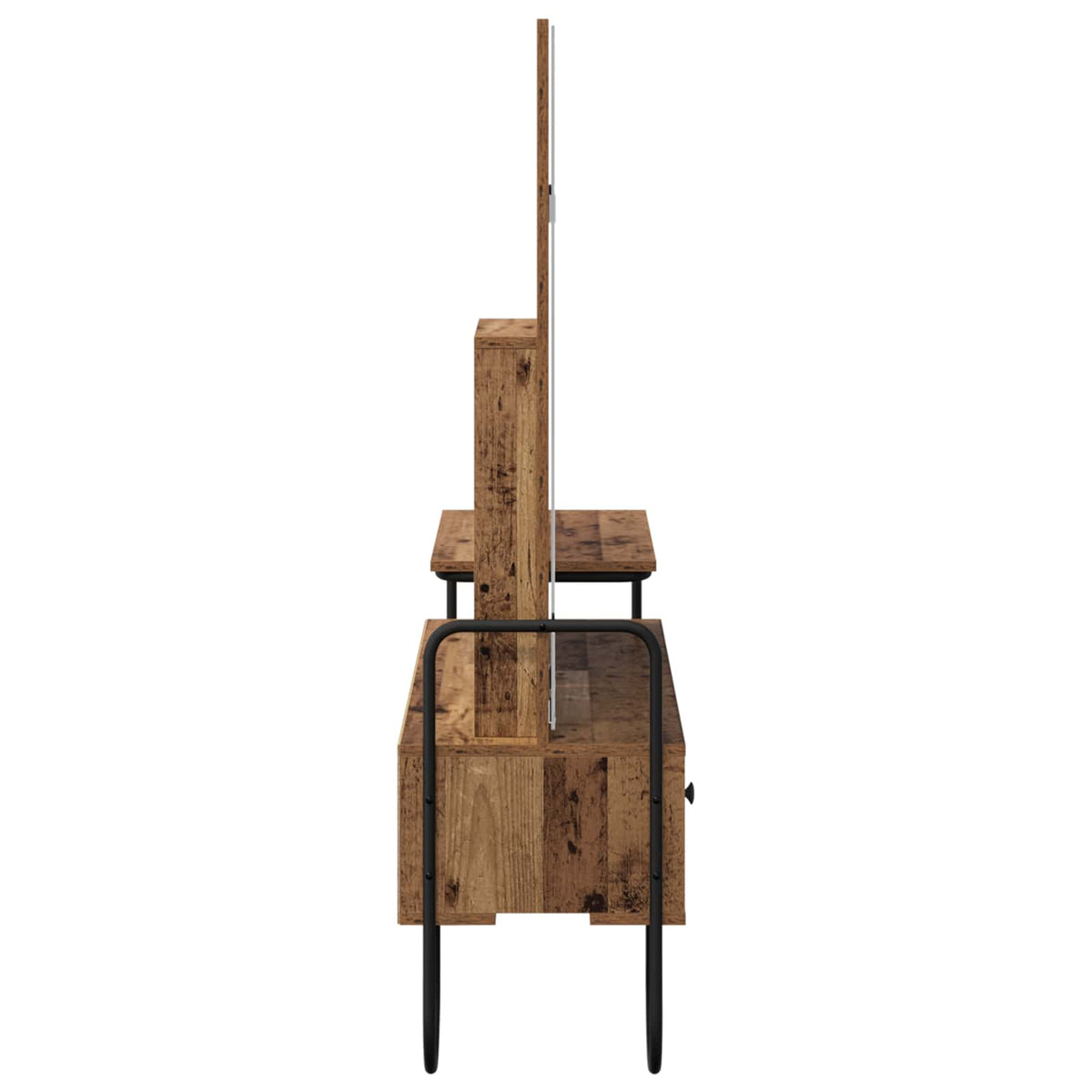 vidaXL Dressing Table Old Wood 100 x 36.5 x 136 cm Engineered Wood 6