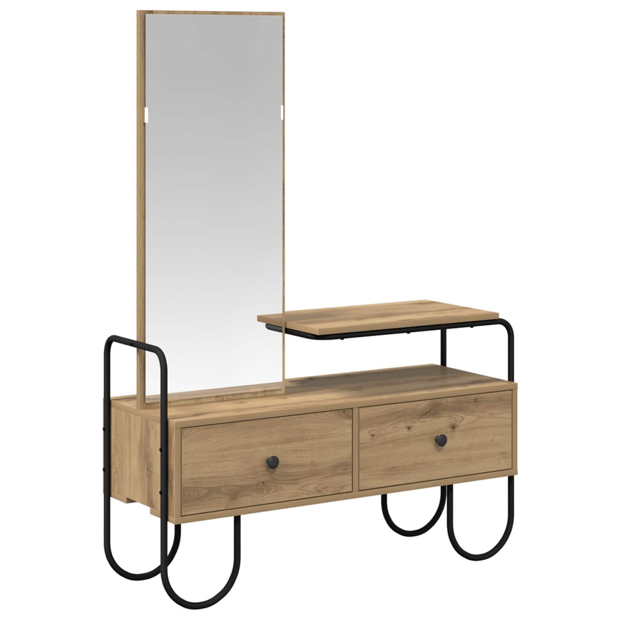 vidaXL Dressing Table Artisan Oak 100 x 36.5 x 136 cm Engineered Wood 1