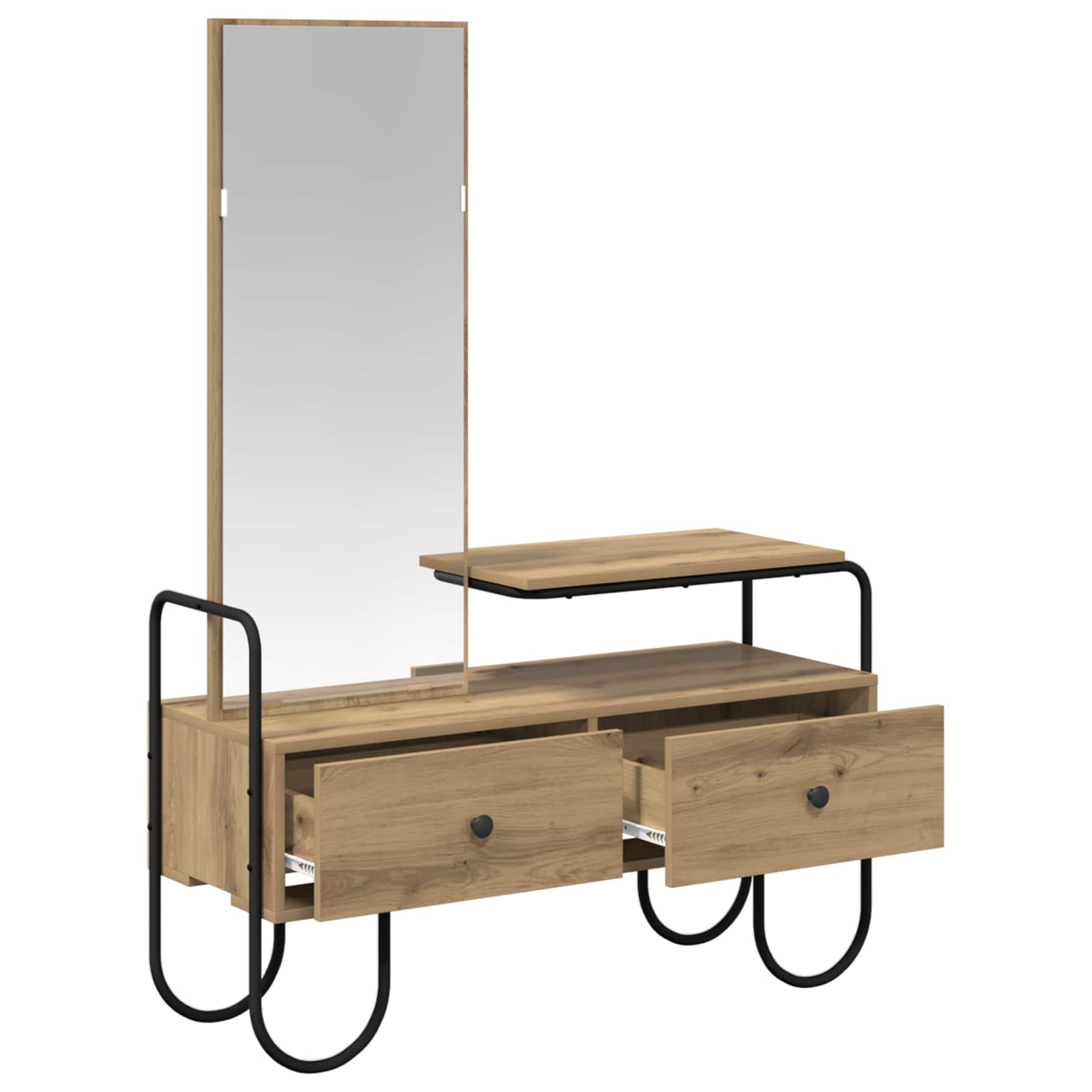 vidaXL Dressing Table Artisan Oak 100 x 36.5 x 136 cm Engineered Wood 3