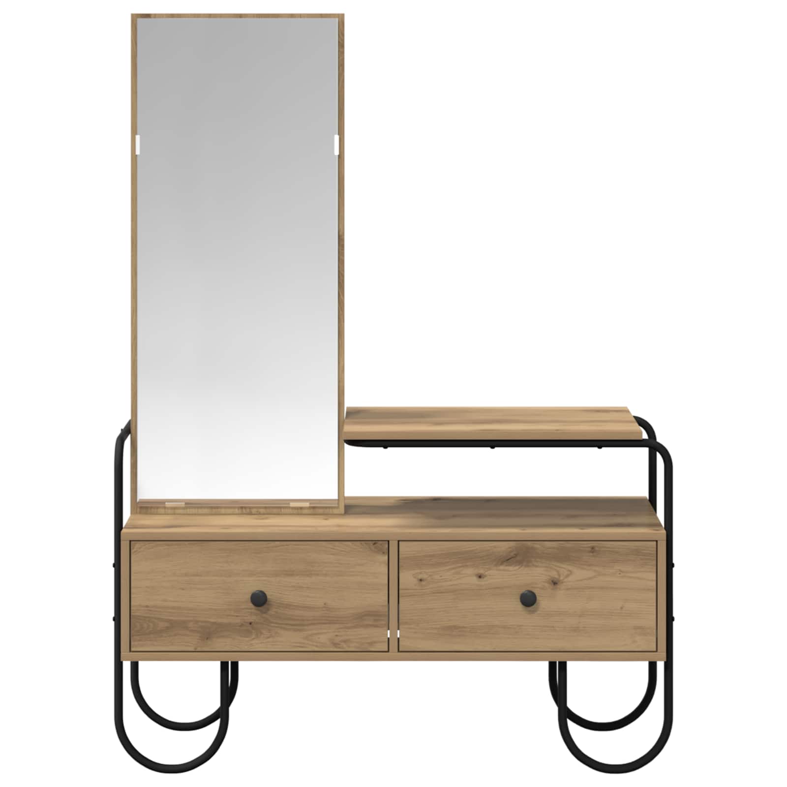 vidaXL Dressing Table Artisan Oak 100 x 36.5 x 136 cm Engineered Wood 4