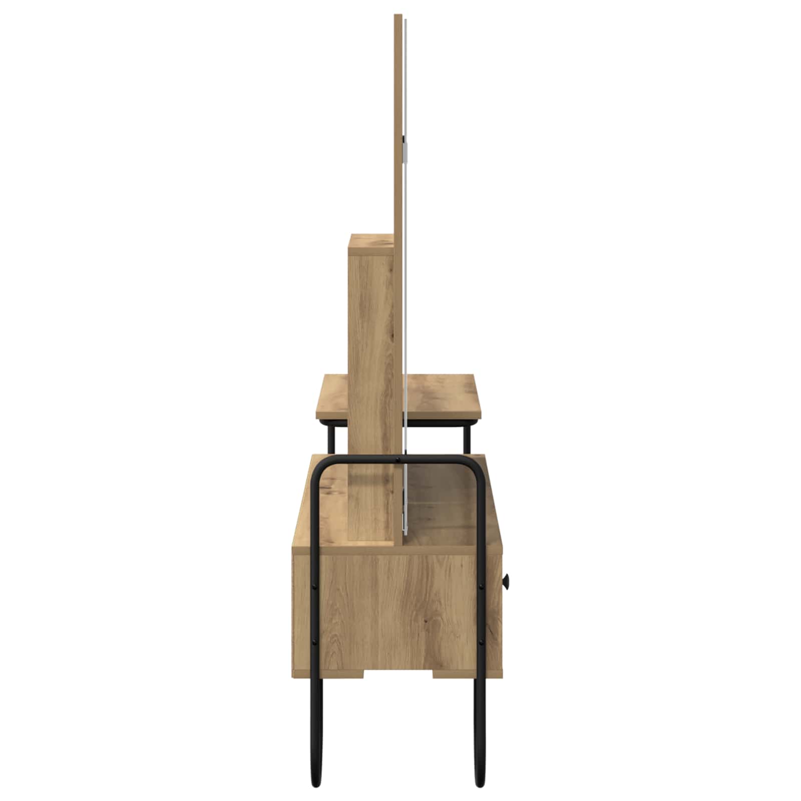 vidaXL Dressing Table Artisan Oak 100 x 36.5 x 136 cm Engineered Wood 5