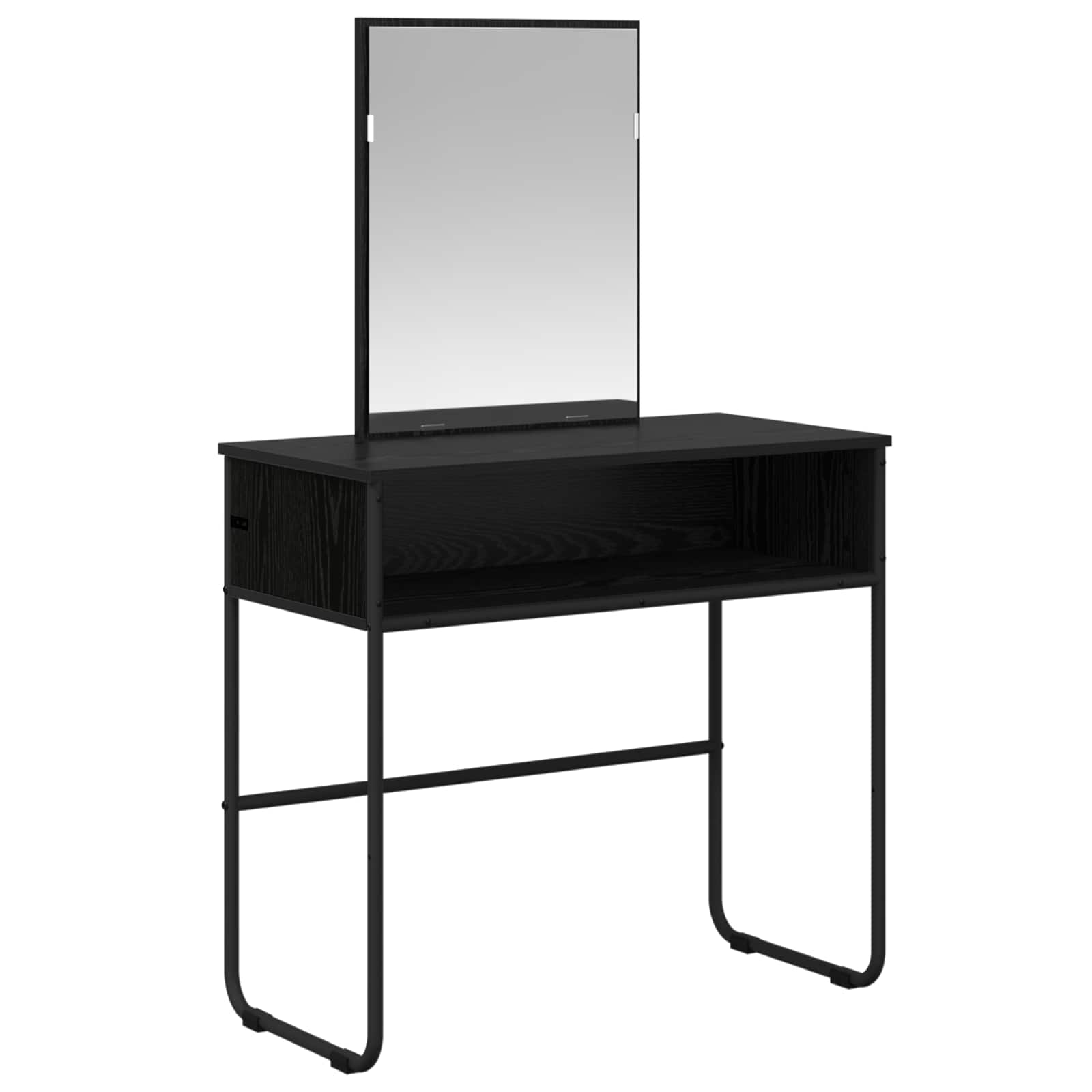 vidaXL Dressing Table Black Oak 81 x 40 x 131 cm Engineered Wood 2