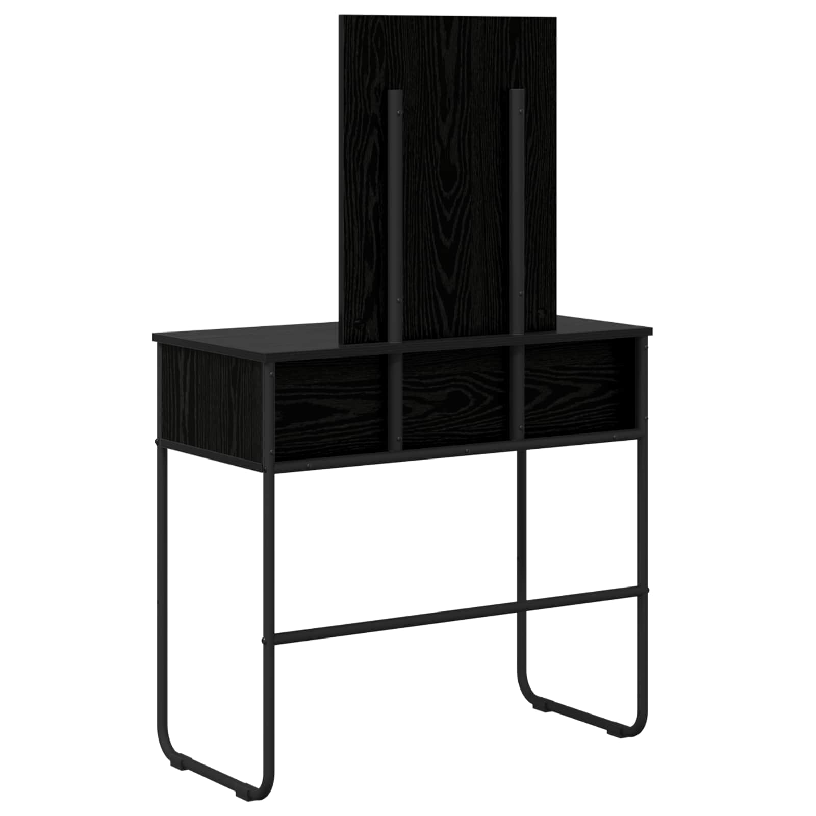 vidaXL Dressing Table Black Oak 81 x 40 x 131 cm Engineered Wood 6