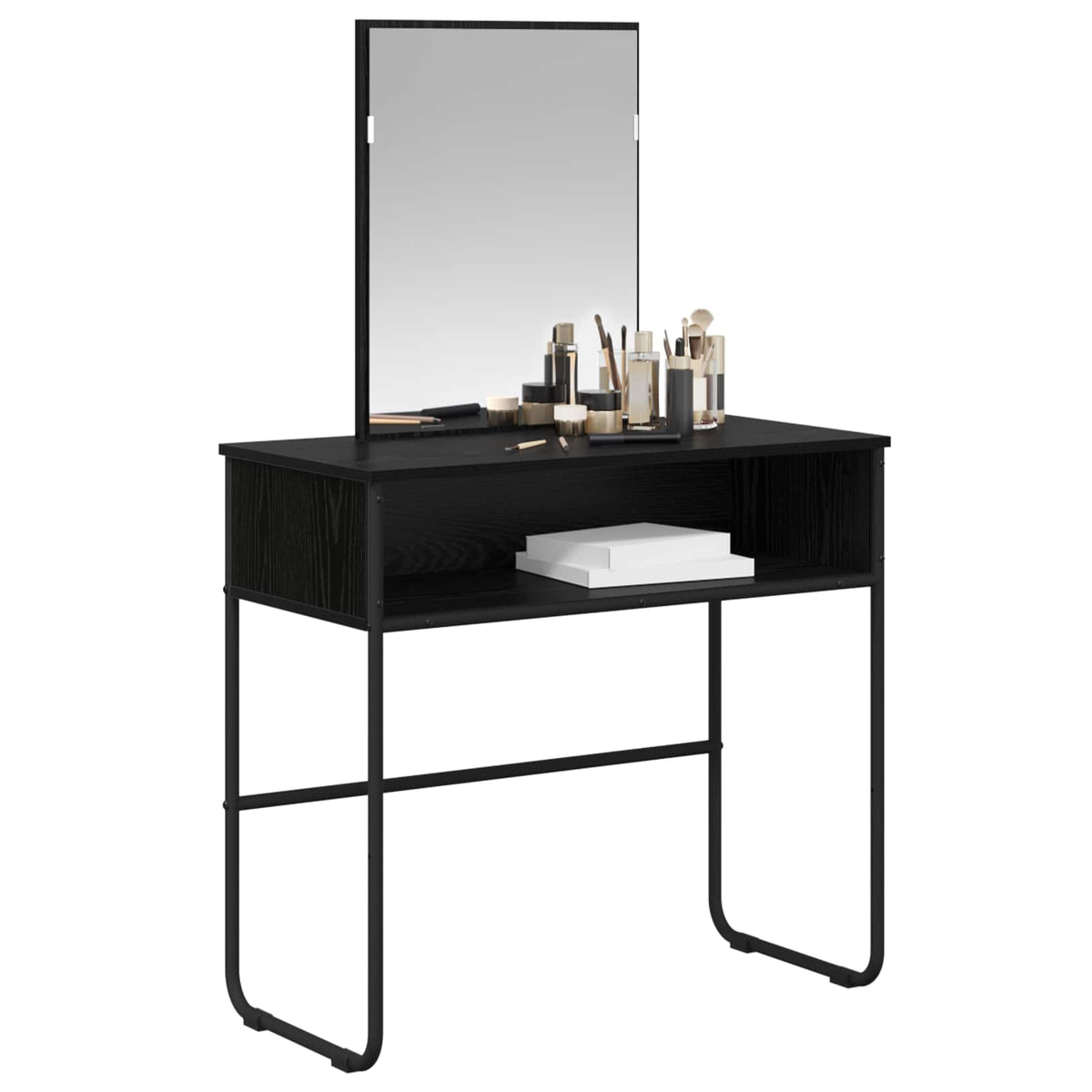 vidaXL Dressing Table Black Oak 81 x 40 x 131 cm Engineered Wood 3