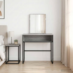 vidaXL Dressing Table Grey Sonoma 81 x 40 x 131 cm Engineered Wood 1