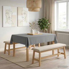 vidaXL Table Cloth 5 pcs Rectangular Light Grey 110 x 140 cm Polyester 1