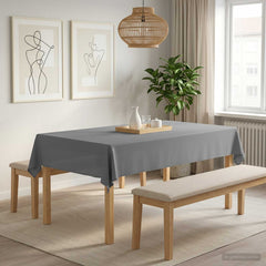 Table Cloth Polyester Rectangular 5 pcs Light Grey 140 x 260 cm
