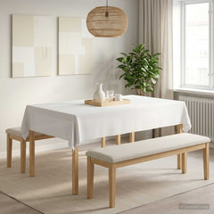 vidaXL Table Cloth Polyester Rectangular 5 pcs White