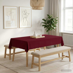 Table Cloth Polyester Rectangular 5 pcs Wine Red 140 x 220 cm