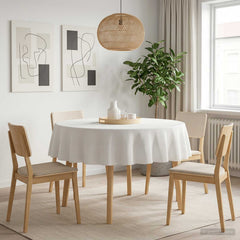 vidaXL Table Cloth Polyester Rectangular 5 pcs White