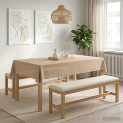 Table Cloth Rectangular 5 pcs Beige 140 x 200 cm