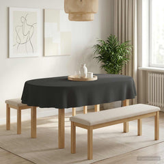 Table Cloth Rectangular 5 pcs Dark Grey 130 x 220 cm