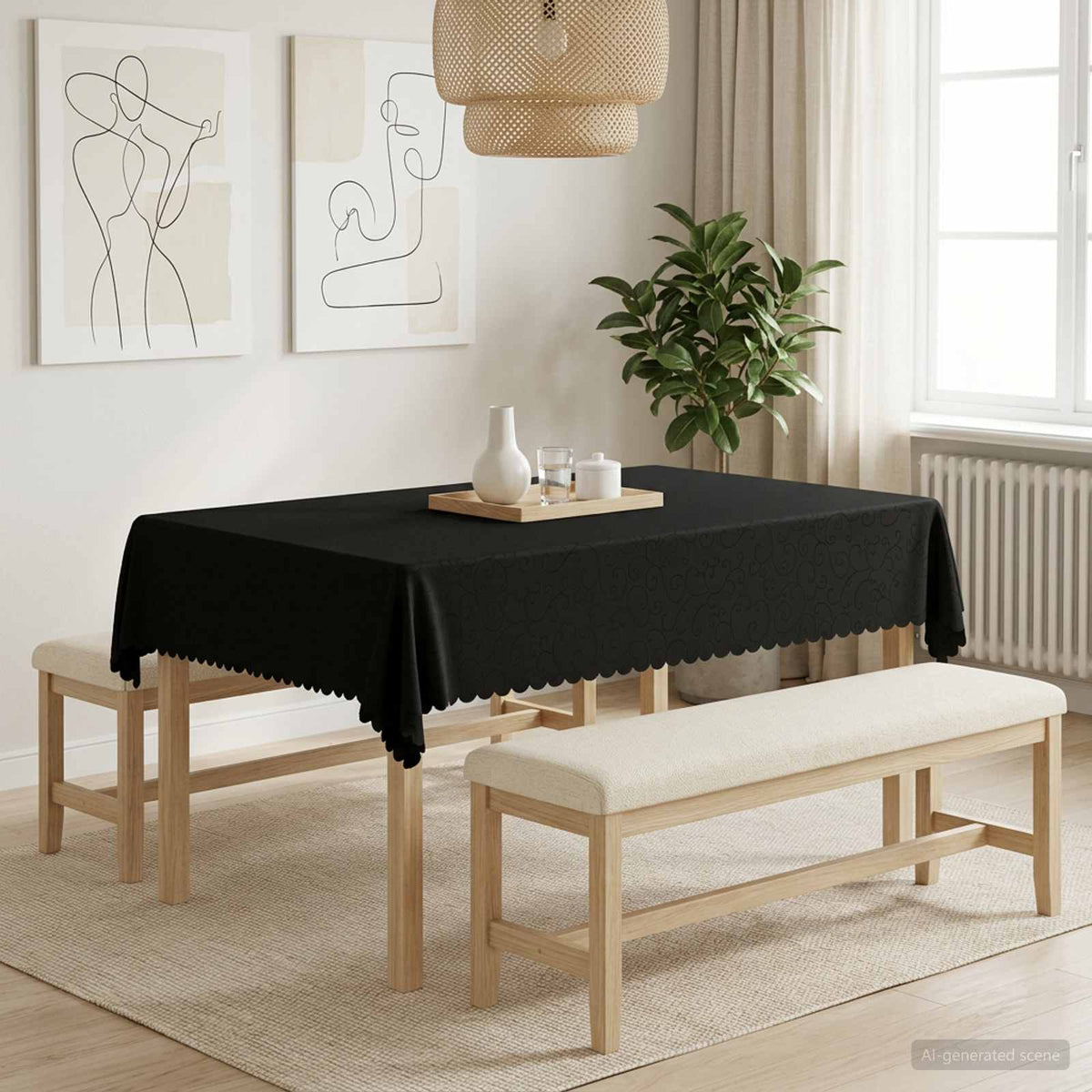 vidaXL Table Cloth Rectangular 5 pcs Dark Grey