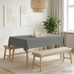 vidaXL Table Cloth 5 pcs Rectangular Light Grey 110 x 140 cm 1