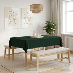 vidaXL Table Cloth 5 pcs Rectangular Dark Green 110 x 140 cm 1