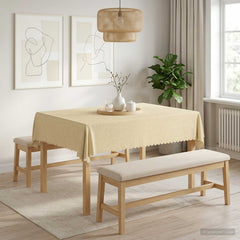 vidaXL Table Cloth 5 pcs Rectangular Cream White 110 x 140 cm 1