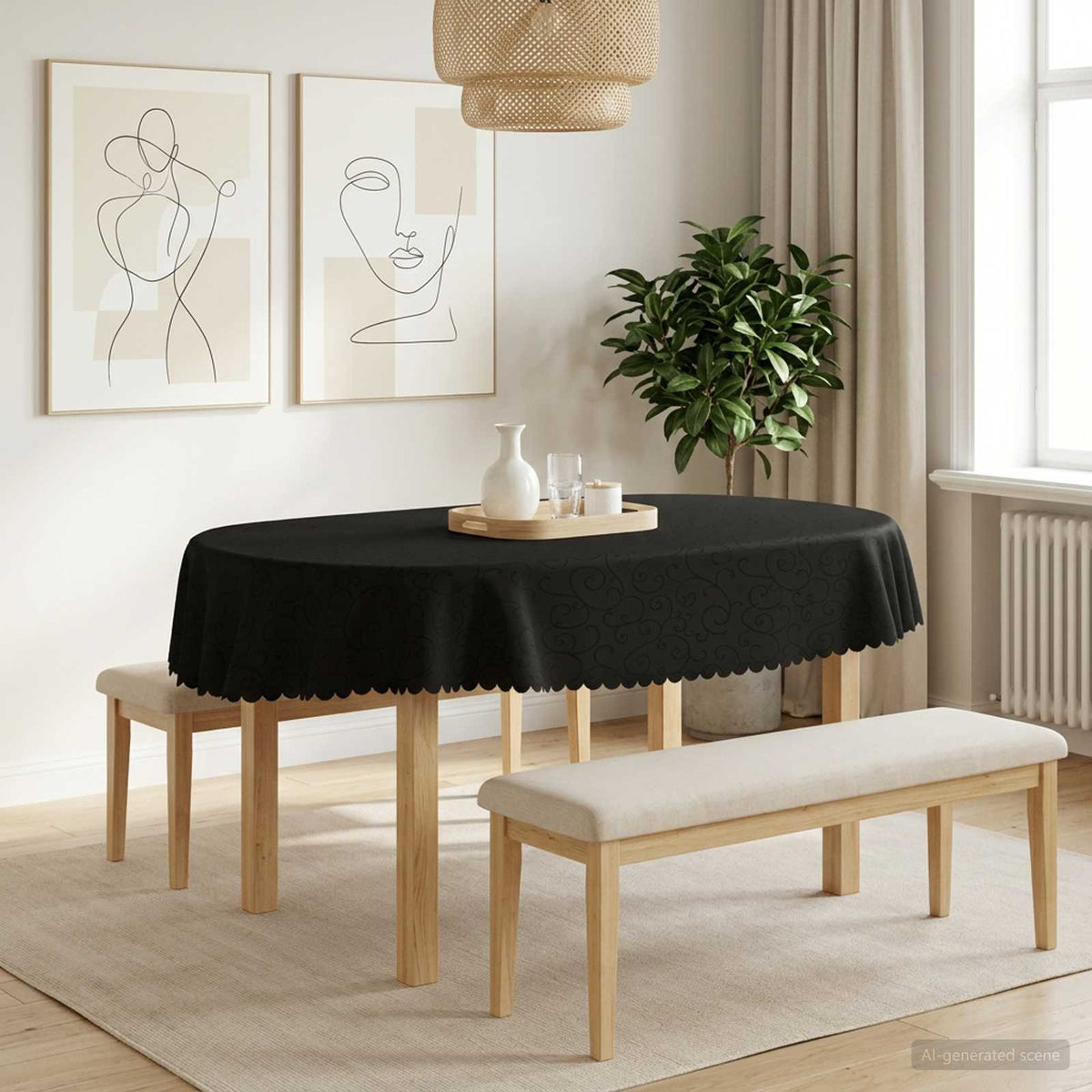 vidaXL Table Cloth Rectangular 5 pcs Dark Grey