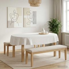 vidaXL Table Cloth Rectangular 5 pcs White