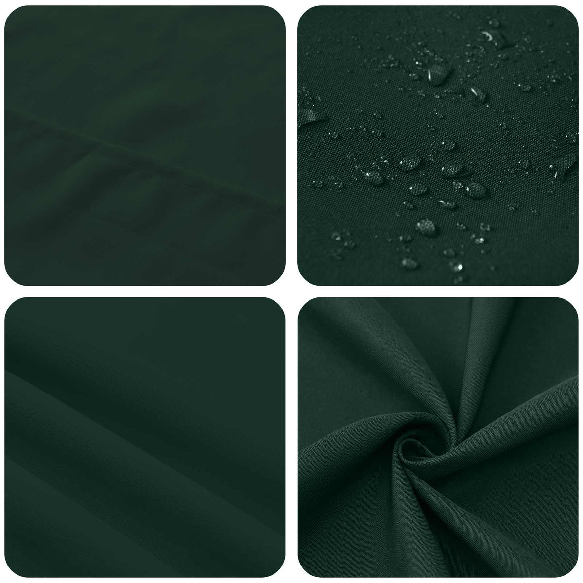 Table Cloth 5 pcs Rectangular Dark Green Polyester, image 6