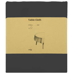 Table Cloth Polyester Rectangular 5 Dark grey Ø 140 cm
