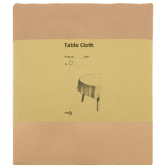 vidaXL Table Cloth 5 pcs Beige Dia. 140 cm Polyester Round 3