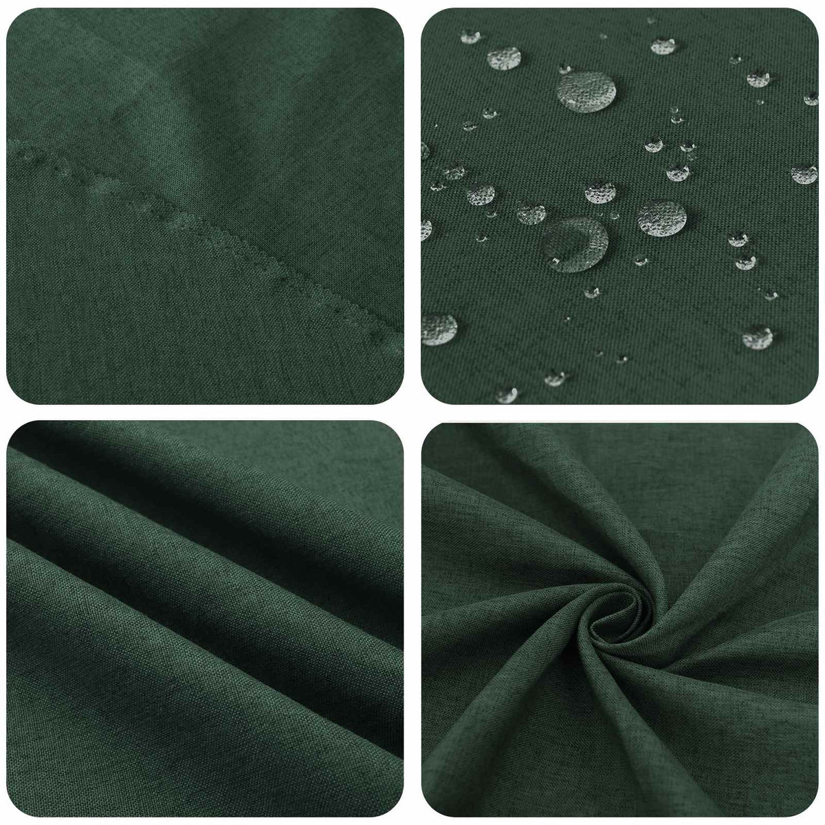 Table Cloth Rectangular 5 pcs Dark Green 110 x 110 cm