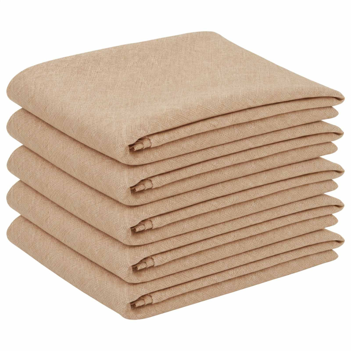 Table Cloth Rectangular 5 pcs Beige 110 x 110 cm