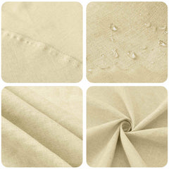 Table Cloth Rectangular 5 pcs Cream White 110 x 110 cm