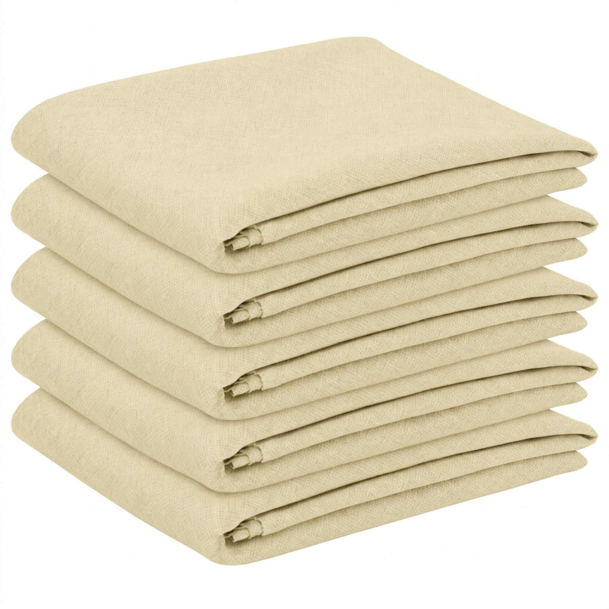 Table Cloth Rectangular 5 pcs Cream White 110 x 110 cm