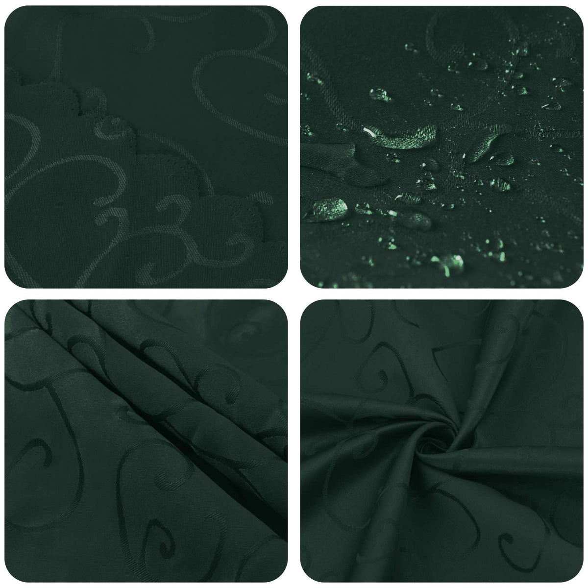 vidaXL Table Cloth 5 pcs Rectangular Dark Green 110 x 140 cm 6