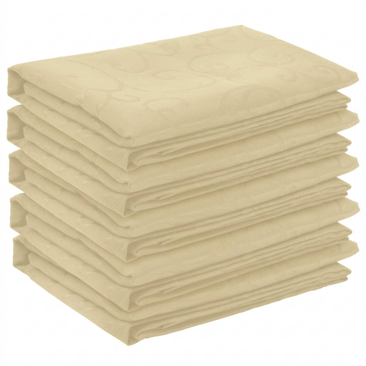 vidaXL Table Cloth 5 pcs Rectangular Cream White 110 x 140 cm 2