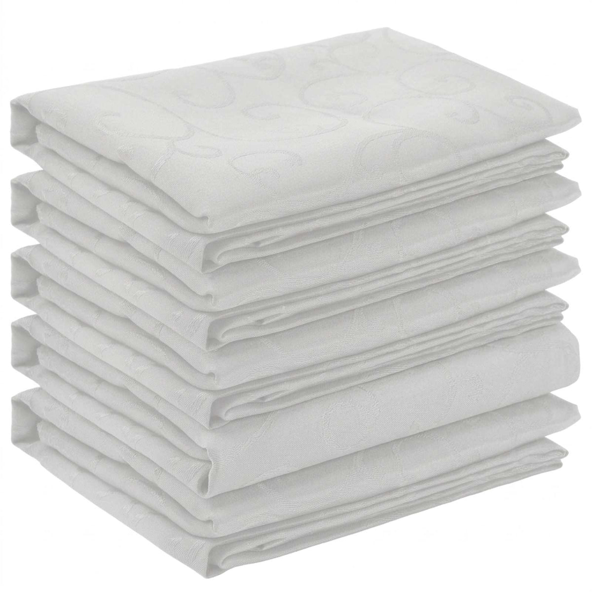vidaXL Table Cloth 5 pcs Rectangular White 110 x 140 cm 2