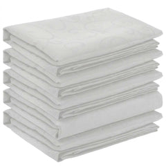 vidaXL Table Cloth 5 pcs Rectangular White 110 x 140 cm 2