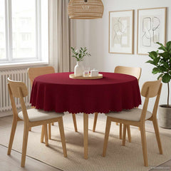 vidaXL Table Cloth 5 pcs Wine Red Dia. 140 cm Round 1