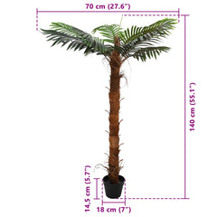 vidaXL Artificial Cocuspalm Tree Green 70 x 18 x 140 cm 6