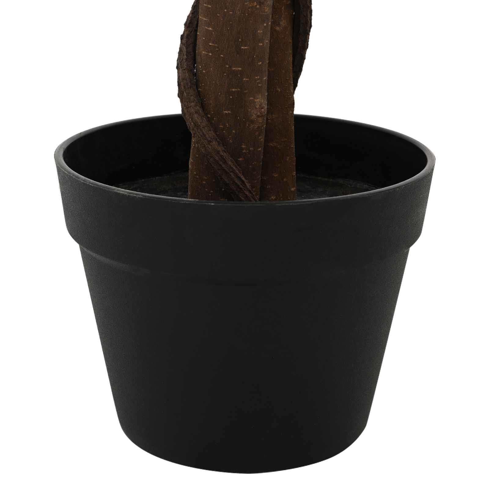 vidaXL Artificial Ficus Plant Green 85 x 18 x 160 cm Fabric and Wood 5