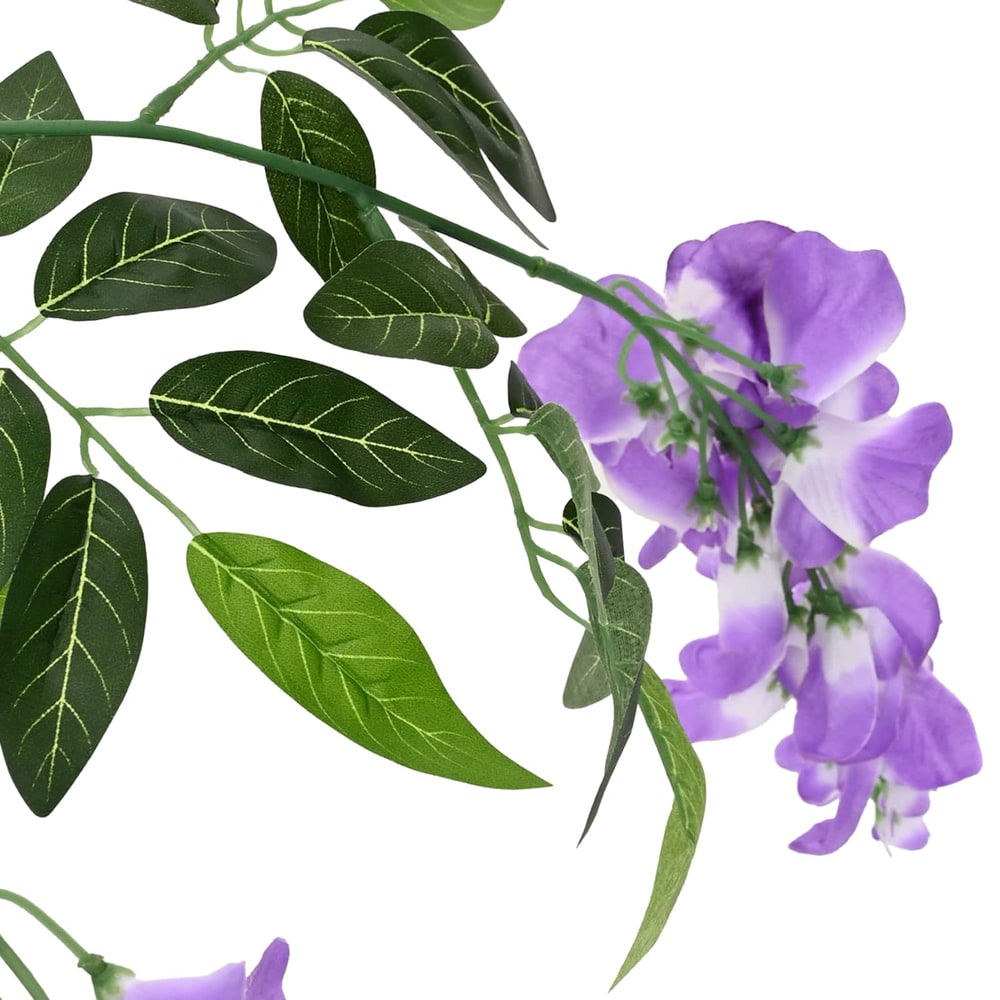vidaXL Artificial Bean Flower Tree Purple 80 x 18 x 160 cm 4