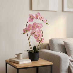 vidaXL Artificial Orchid Plant with Pot Pink 45 x 15 x 65 cm 1