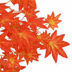 vidaXL Artificial Maple Tree Red 80 x 16 x 120 cm Fabric and Wood 5
