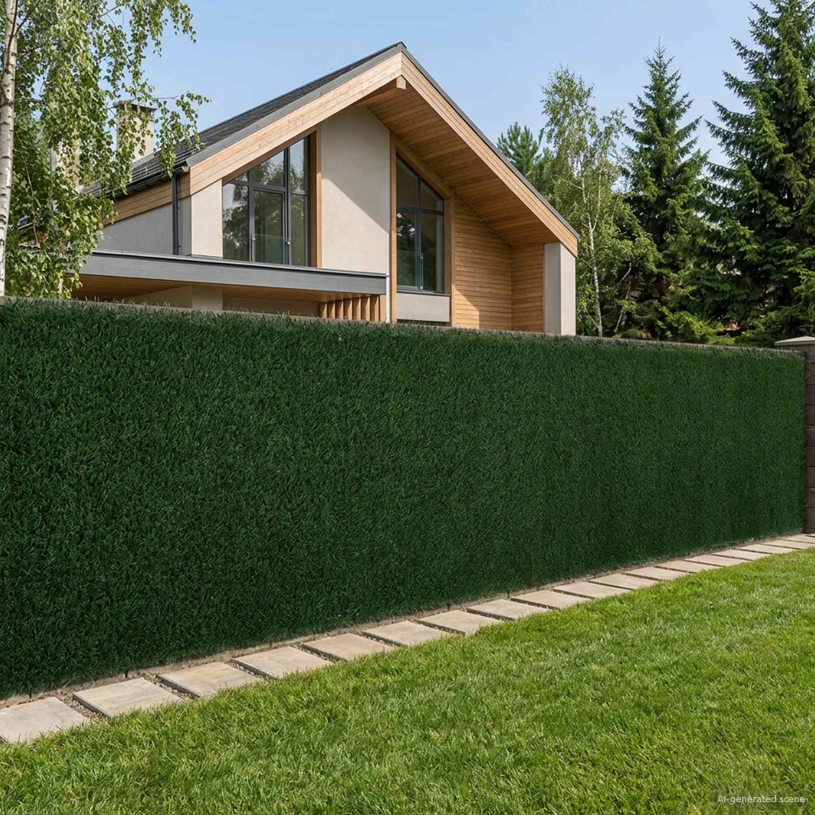 vidaXL Artificial Fence Dark Green 1 x 3 m PVC and Steel 1