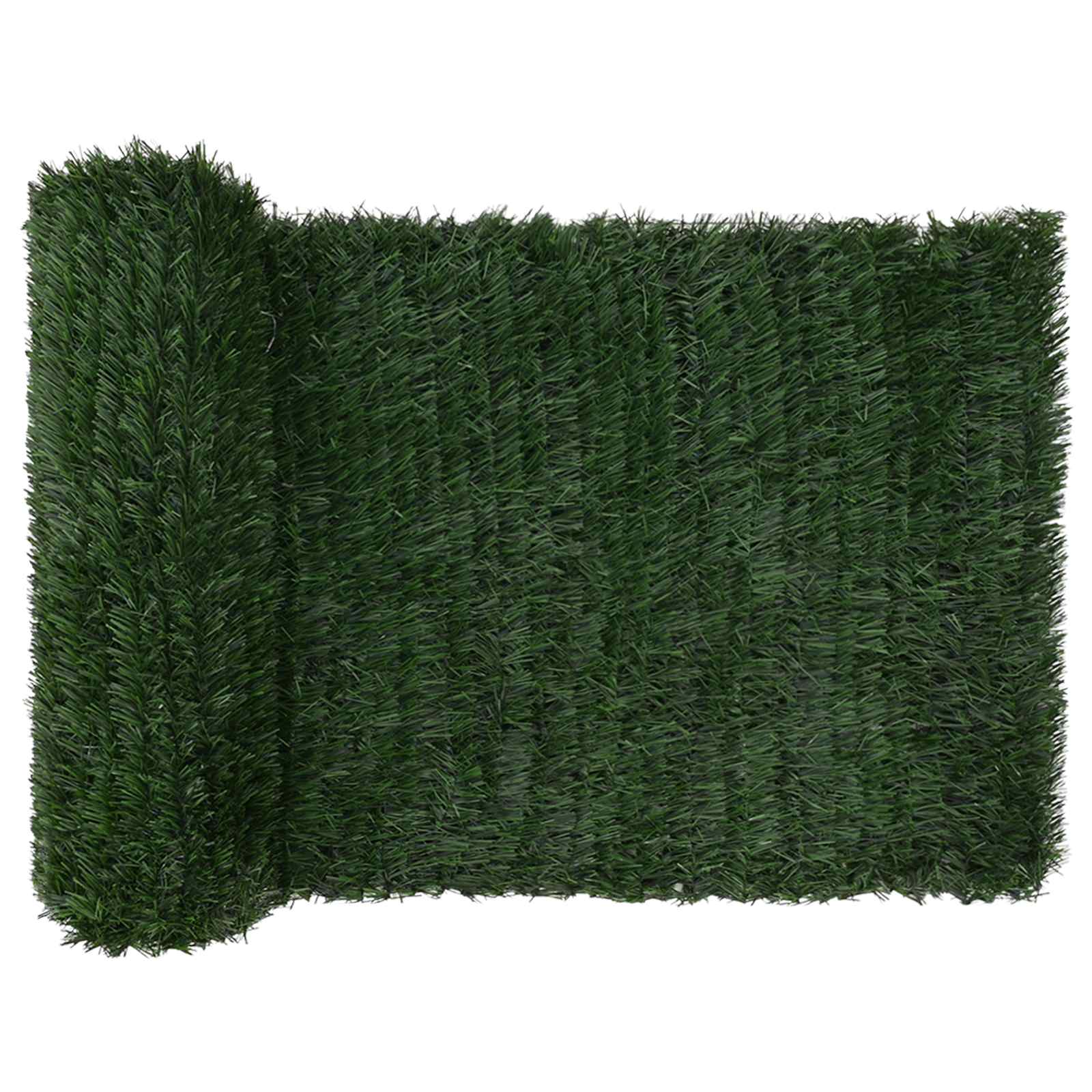 vidaXL Artificial Fence Dark Green 1 x 6 m PVC and Steel 2
