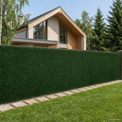 vidaXL Artificial Fence Dark Green 1.5 x 3 m PVC and Steel 1
