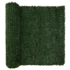 vidaXL Artificial Fence Dark Green 1.5 x 3 m PVC and Steel 2