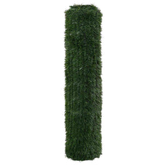 vidaXL Artificial Fence Dark Green 1.5 x 3 m PVC and Steel 3