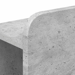 Bed Frame with Storage Length 200 cm without Centre Shelf Concrete Grey 80 cm