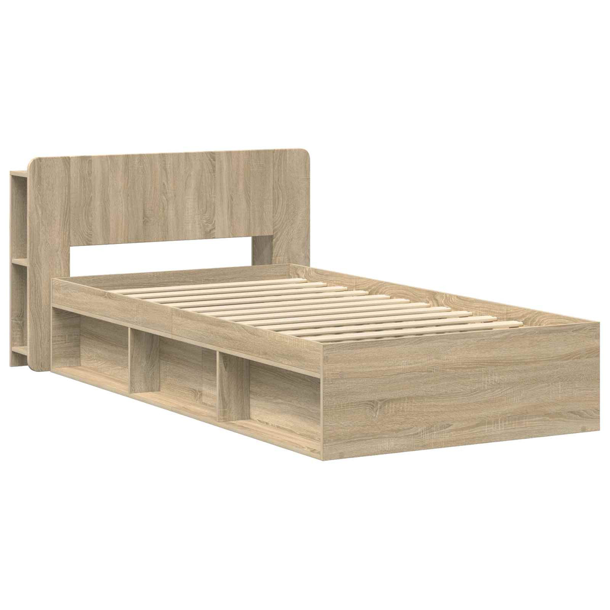 vidaXL Bed Frame with Storage Sonoma Oak 80 x 200 cm Engineered Wood 2